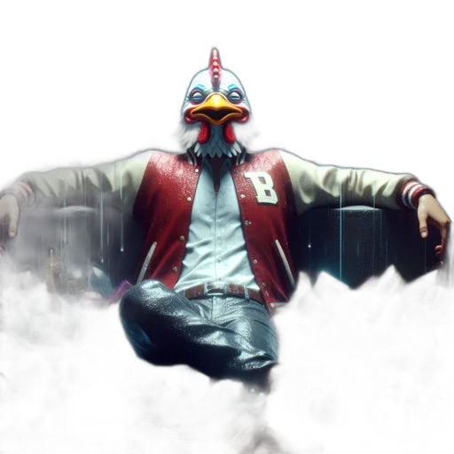 jacket, mask, concept art, 3d render transparent PNG cut-out