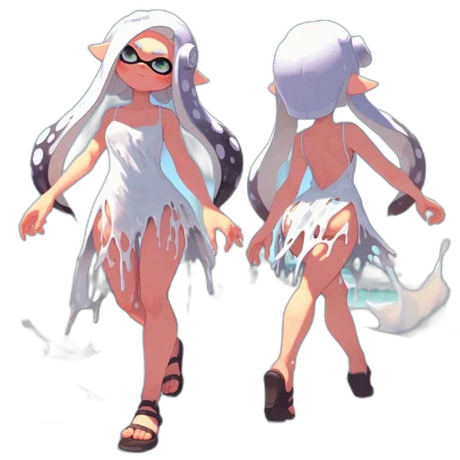 dress, creature, concept art, 3d render transparent PNG cut-out