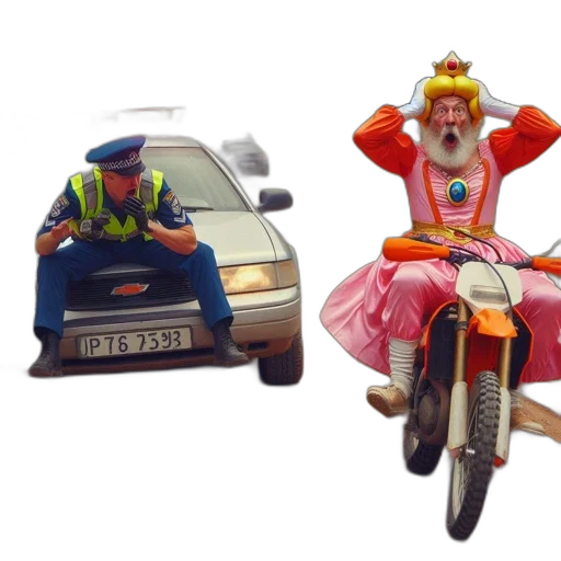 car, police, officer, sits transparent PNG cut-out