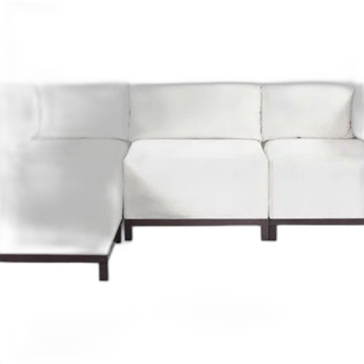 furniture, 3d render, photorealistic, monochrome transparent PNG cut-out