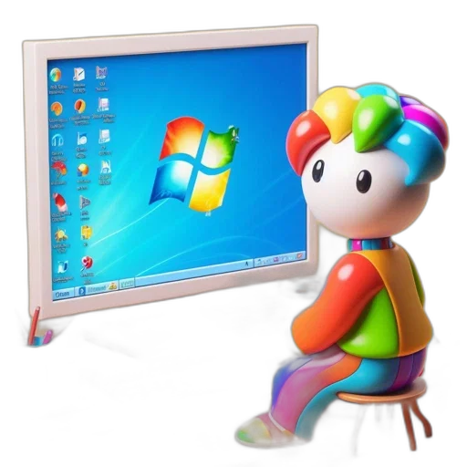furniture, robot, 3d render, photorealistic transparent PNG cut-out