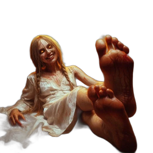 shoes, dress, face, photorealistic transparent PNG cut-out