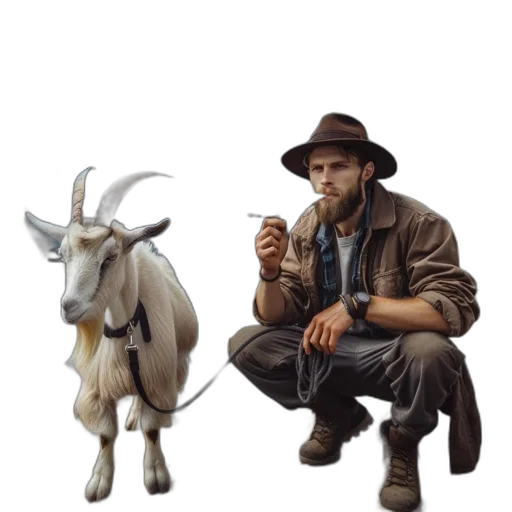 animal, concept art, photorealistic, oil painting transparent PNG cut-out