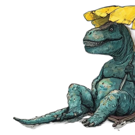 dragon, creature, hat, animal transparent PNG cut-out