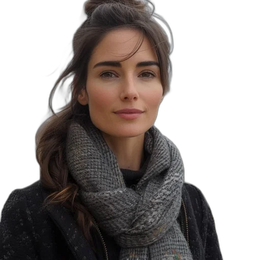 face, jacket, staff, hat transparent PNG cut-out