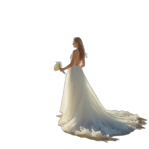 dress, jewelry, crown, staff transparent PNG cut-out