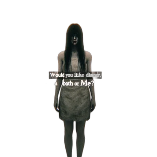 dress, mask, hair, creature transparent PNG cut-out