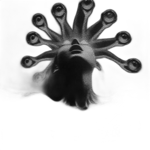 hair, mask, crown, creature transparent PNG cut-out