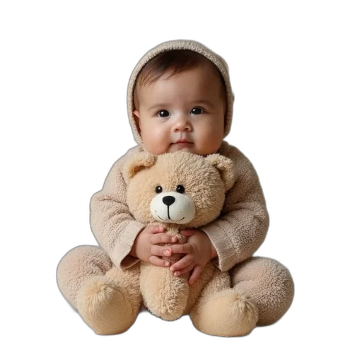 animal, photorealistic, 3d render, baby transparent PNG cut-out