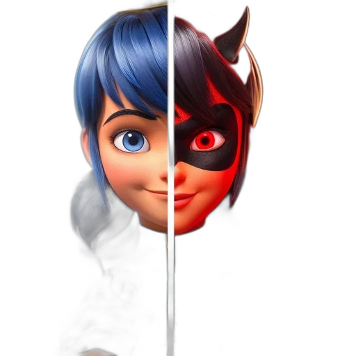 mask, face, 3d render, concept art transparent PNG cut-out