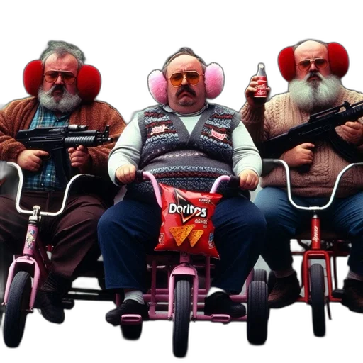 concept art, three, elderly, men transparent PNG cut-out