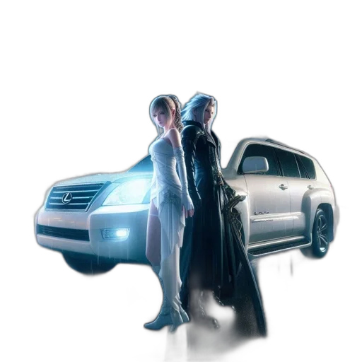 car, robot, concept art, 3d render transparent PNG cut-out