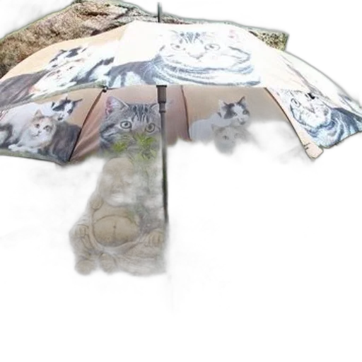 umbrella, jacket, dress, photorealistic transparent PNG cut-out