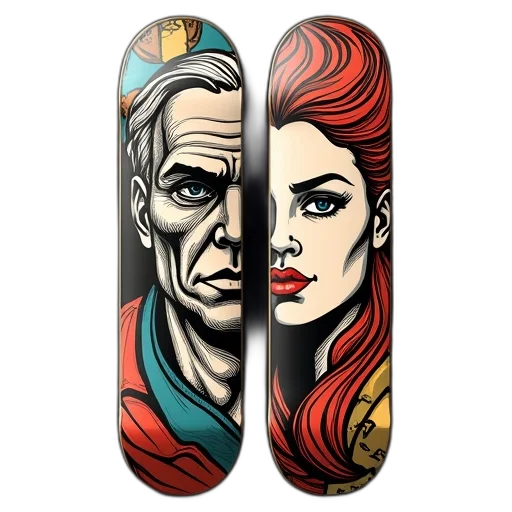 comic book art, cartoon, fantasy art, two transparent PNG cut-out