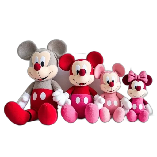 3d render, collection, mickey, mouse transparent PNG cut-out