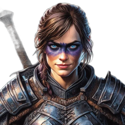 face, sword, weapon, fantasy art transparent PNG cut-out