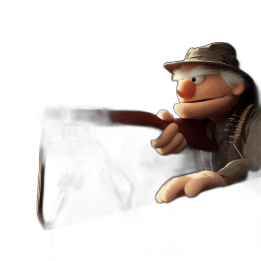 weapon, staff, hat, creature transparent PNG cut-out