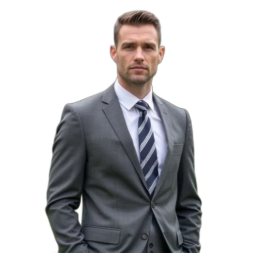 jacket, staff, man, short transparent PNG cut-out