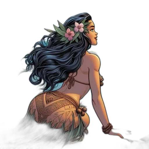 comic book art, concept art, fantasy art, watercolor transparent PNG cut-out