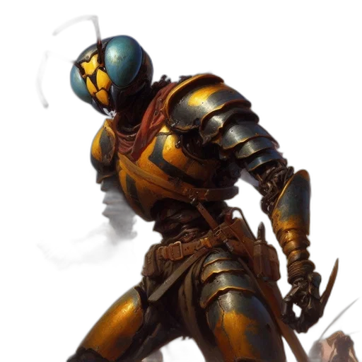 robot, sword, concept art, fantasy art transparent PNG cut-out