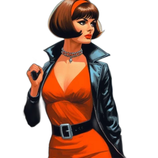 jacket, dress, comic book art, concept art transparent PNG cut-out