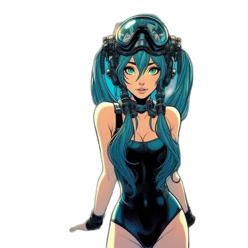 dress, staff, mask, anime transparent PNG cut-out