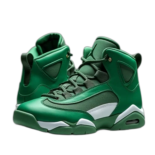 shoes, 3d render, green, air transparent PNG cut-out