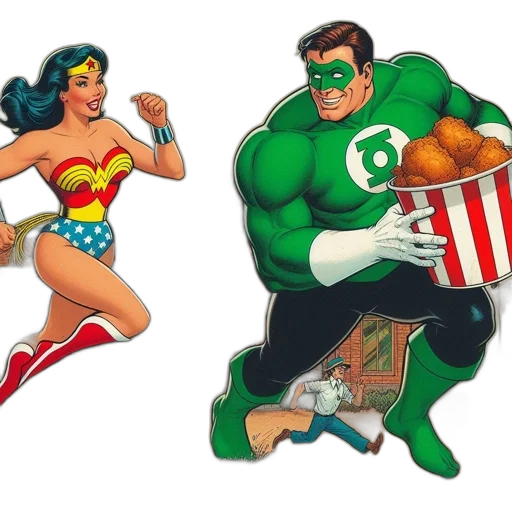 comic book art, concept art, playful, scene transparent PNG cut-out