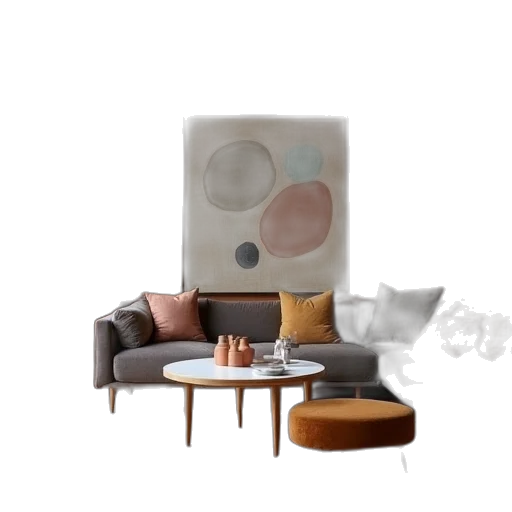 furniture, robot, 3d render, concept art transparent PNG cut-out