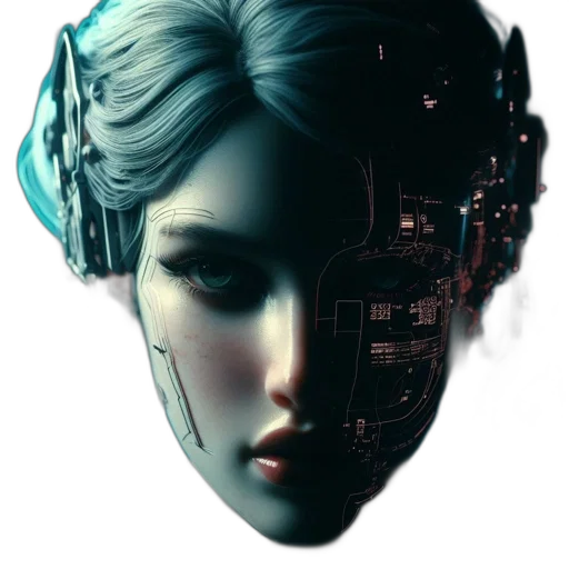 robot, mask, face, crown transparent PNG cut-out