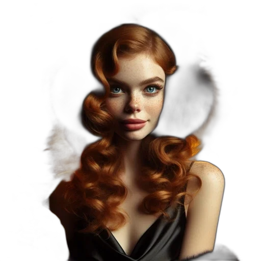 dress, hair, face, crown transparent PNG cut-out