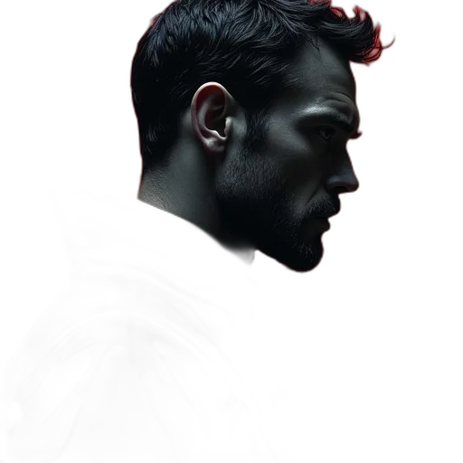 face, hair, jacket, mask transparent PNG cut-out