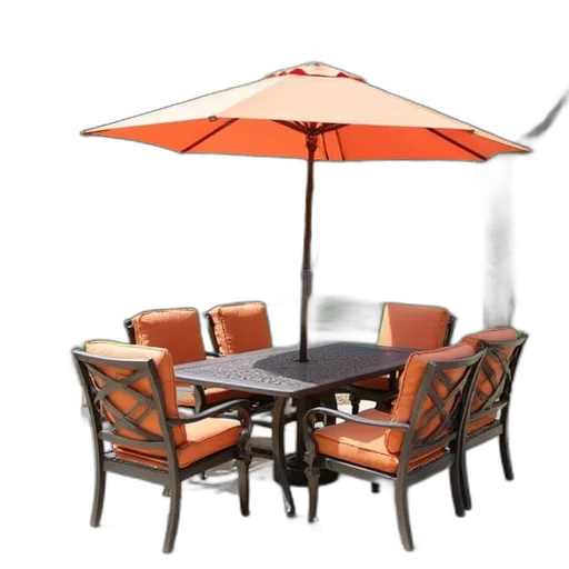 umbrella, furniture, 3d render, photorealistic transparent PNG cut-out