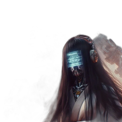 mask, robot, face, hair transparent PNG cut-out