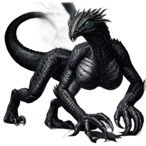 dragon, creature, animal, staff transparent PNG cut-out
