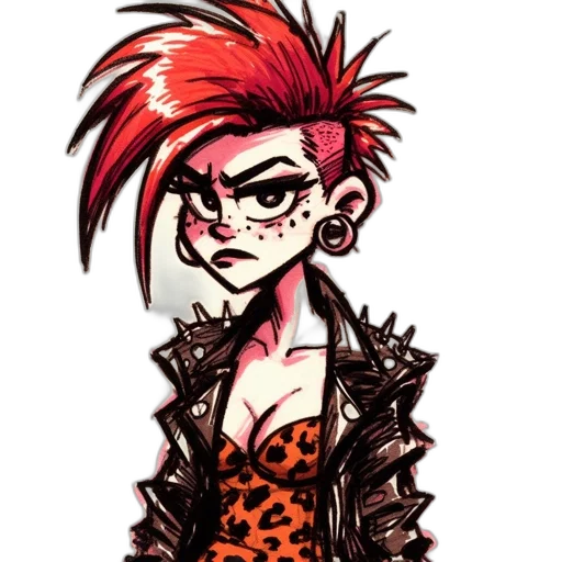 jacket, cyberpunk, cartoon, comic book art transparent PNG cut-out