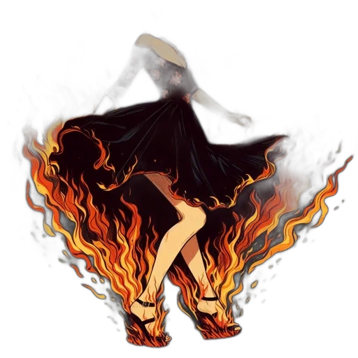 dress, mask, dragon, hair transparent PNG cut-out