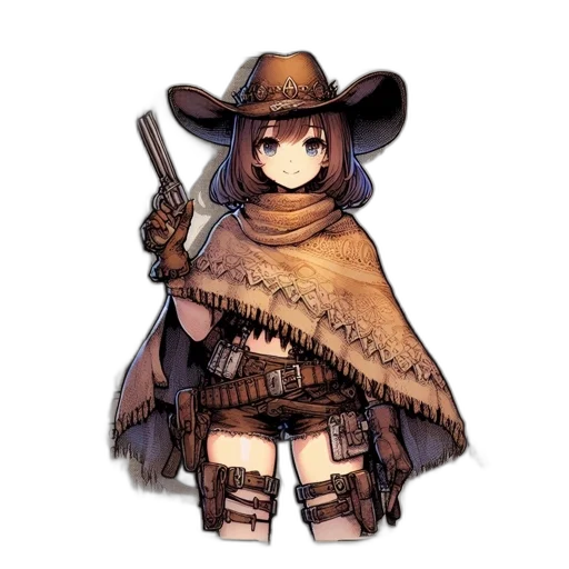 weapon, hat, staff, jacket transparent PNG cut-out