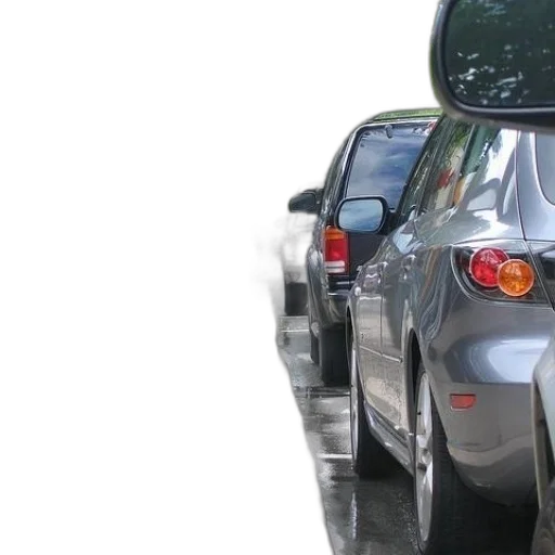 car, 3d render, photorealistic, row transparent PNG cut-out
