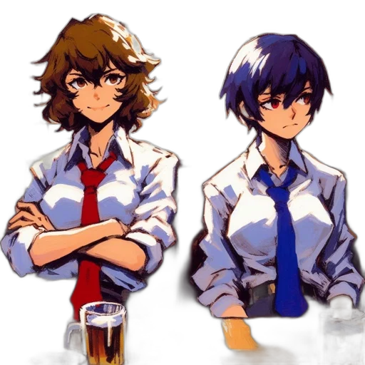 jacket, staff, anime, pixel art transparent PNG cut-out