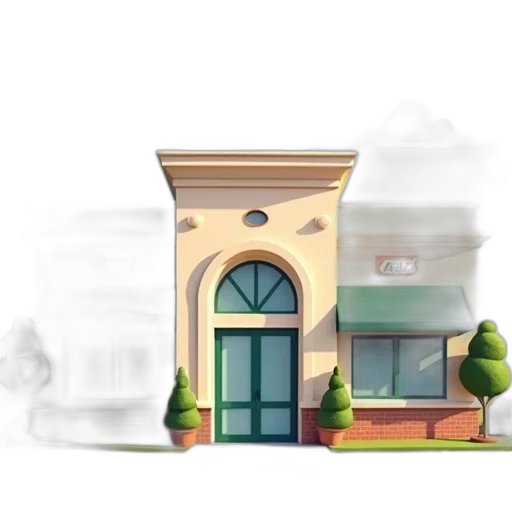building, furniture, 3d render, concept art transparent PNG cut-out