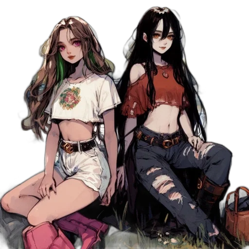 concept art, comic book art, anime, fantasy art transparent PNG cut-out