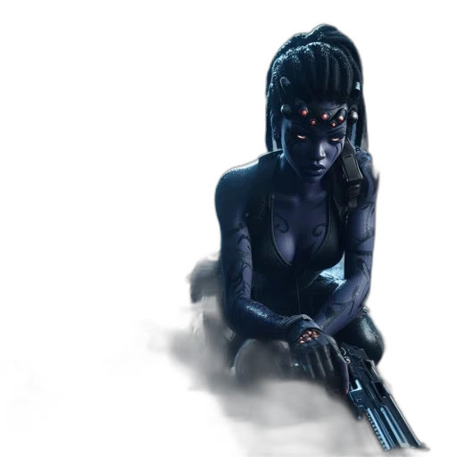 robot, concept art, cyberpunk, comic book art transparent PNG cut-out