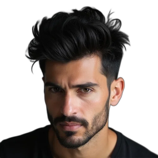 hair, face, staff, dragon transparent PNG cut-out