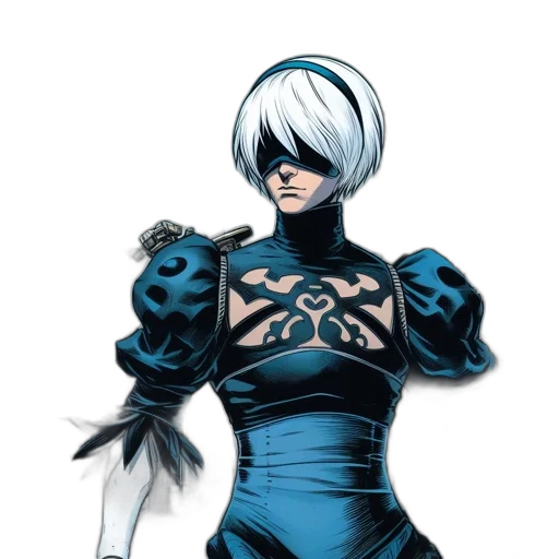 dress, robot, concept art, comic book art transparent PNG cut-out