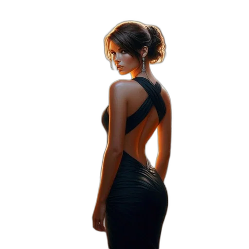 dress, jewelry, photorealistic, concept art transparent PNG cut-out