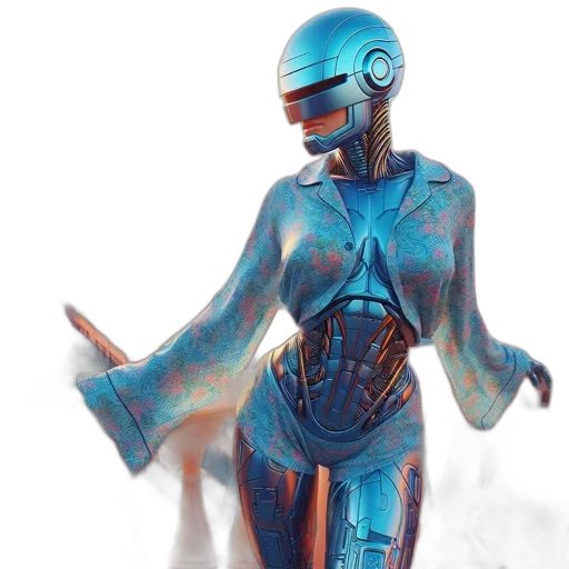 robot, mask, concept art, 3d render transparent PNG cut-out