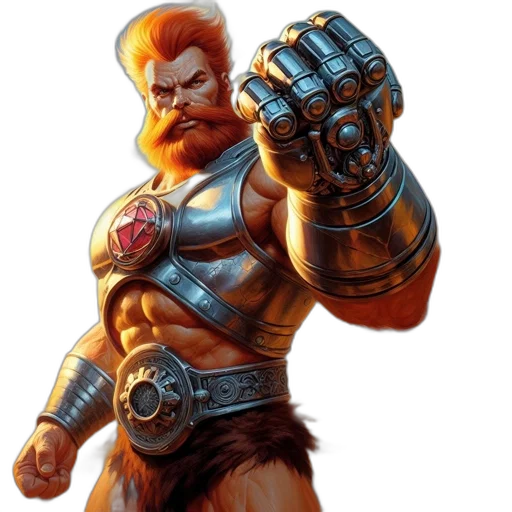 concept art, comic book art, fantasy art, muscular transparent PNG cut-out