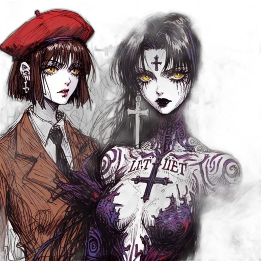 concept art, fantasy art, comic book art, anime transparent PNG cut-out