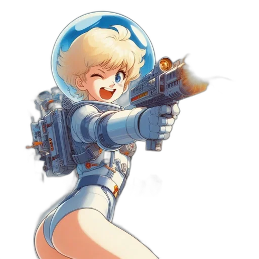 weapon, robot, staff, anime transparent PNG cut-out